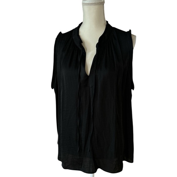 Gibson Latimer Black Satin Sleeveless Top New Size XXL - Picture 1 of 8